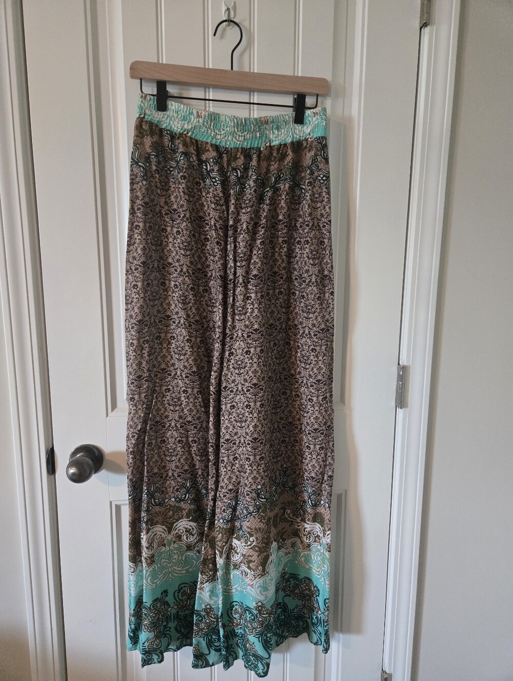 Boho Pants with Turquoise Border